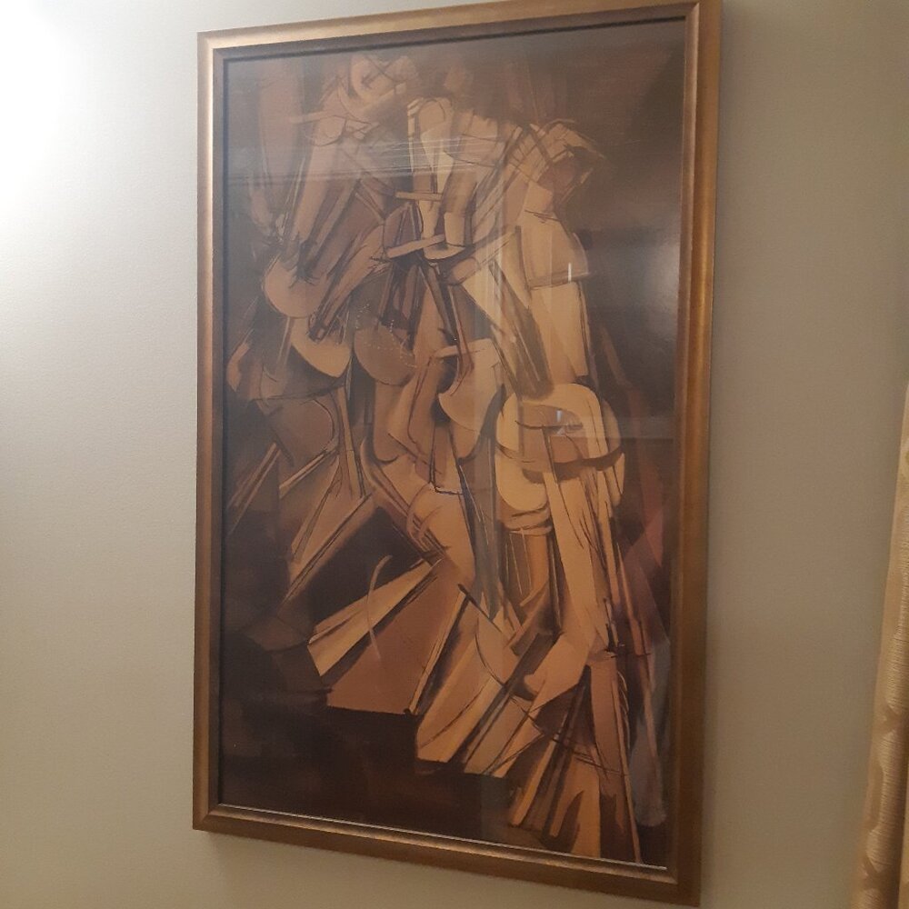 Marcel Duchamp 1912 Framed Fine Art Print from Painting, Cubist